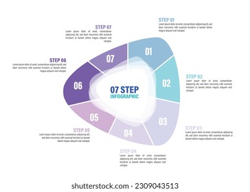 
Triangle pie charts for infographics. Elements with 3, 4, 5, 6, 7, 8, 9, 10 steps, options. in an abstract shape.