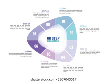 
Triangle pie charts for infographics. Elements with 3, 4, 5, 6, 7, 8, 9, 10 steps, options. in an abstract shape.