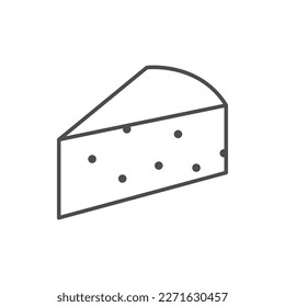 Icono de trozo de queso triangular