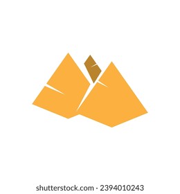Triangle piramid icon and symbol vector template 