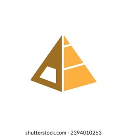 Triangle piramid icon and symbol vector template 
