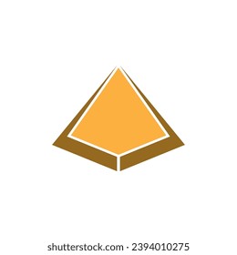 Triangle piramid icon and symbol vector template 