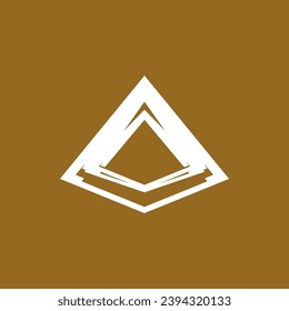 Icono de triángulo piramidal y plantilla de vector de símbolo 