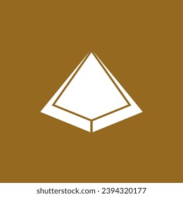 Triangle piramid icon and symbol vector template 