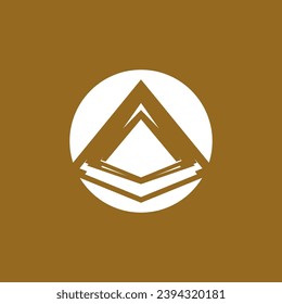 Triangle piramid icon and symbol vector template 