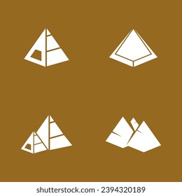 Triangle piramid icon and symbol vector template 