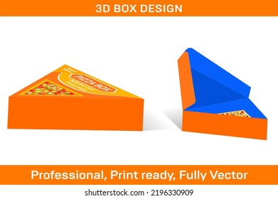 TRIANGLE PIZZA BOX PACKAGING DESIGN TEMPLATE