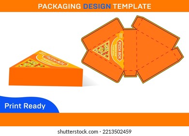 TRIANGLE PIZZA BOX PACKAGING DESIGN TEMPLATE
