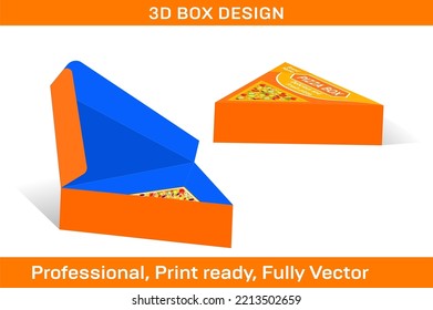 TRIANGLE PIZZA BOX PACKAGING DESIGN TEMPLATE