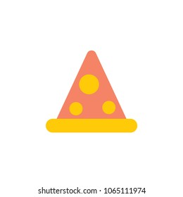 triangle pizza symbol logo vector