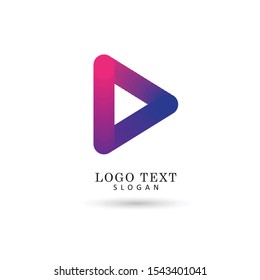 Triangle, Play & Move Logo. Icon & Symbol Vector Template.