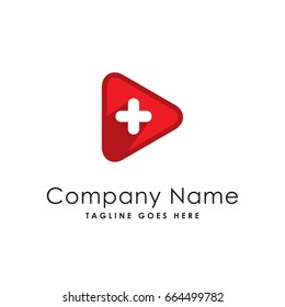 triangle plus medicine logo template