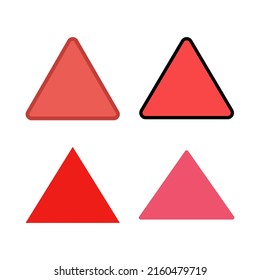 Triangle Pointed Icon Vector Collection Isolated Stock Vector (Royalty ...