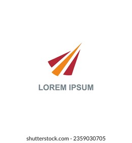 Triangle pointer arrow color logo vector image