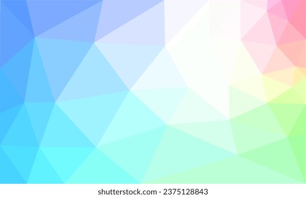 Triangle polygon abstract background colorful rainbow colors,bright crystal vector background.