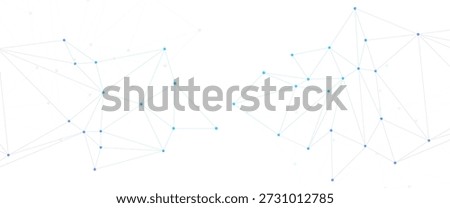 Triangle Polygon Data Network Technology Connect Lines And Dots. Connected Plexus Geometric Shape. Big Data Visualization