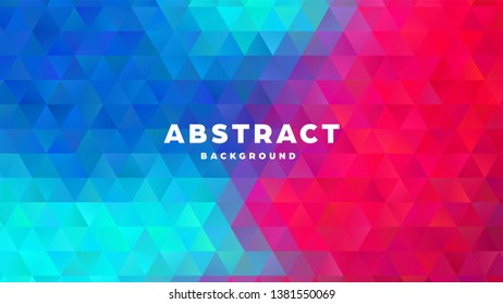 Triangle polygonal abstract background. Colorful gradient design. Low poly shape banner. Vector illustration.