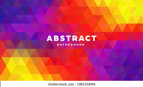 Triangle polygonal abstract background. Colorful gradient design. Low poly shape banner. Vector illustration.