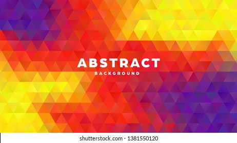 Triangle polygonal abstract background. Colorful gradient design. Low poly shape banner. Vector illustration.