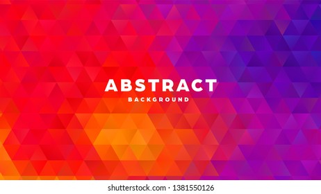 Triangle polygonal abstract background. Colorful gradient design. Low poly shape banner. Vector illustration.