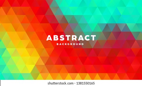 Triangle polygonal abstract background. Colorful gradient design. Low poly shape banner. Vector illustration.