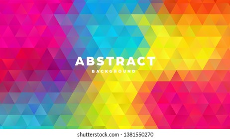 Triangle polygonal abstract background. Colorful gradient design. Low poly shape banner. Vector illustration.