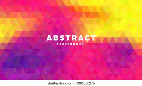 Triangle polygonal abstract background. Colorful gradient design. Low poly shape banner. Vector illustration.