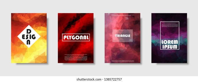 Triangle polygonal abstract background. Colorful gradient design. Low poly shape banner. Vector illustration