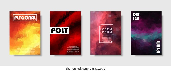 Triangle polygonal abstract background. Colorful gradient design. Low poly shape banner. Vector illustration