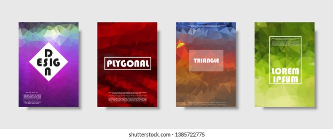 Triangle polygonal abstract background. Colorful gradient design. Low poly shape banner. Vector illustration