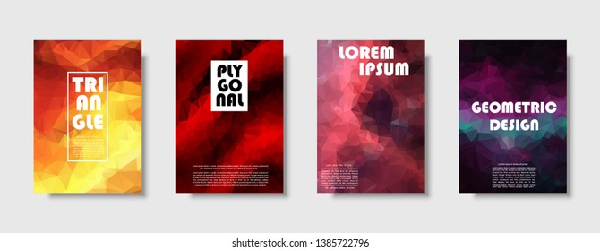 Triangle polygonal abstract background. Colorful gradient design. Low poly shape banner. Vector illustration