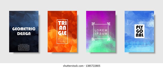 Dreieckiger polygonaler abstrakter Hintergrund. Farbiges Farbverlauf-Design. Banner in Low-Poly-Form. Vektorgrafik