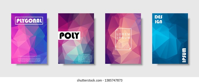 Triangle polygonal abstract background. Colorful gradient design. Low poly shape banner. Vector illustration