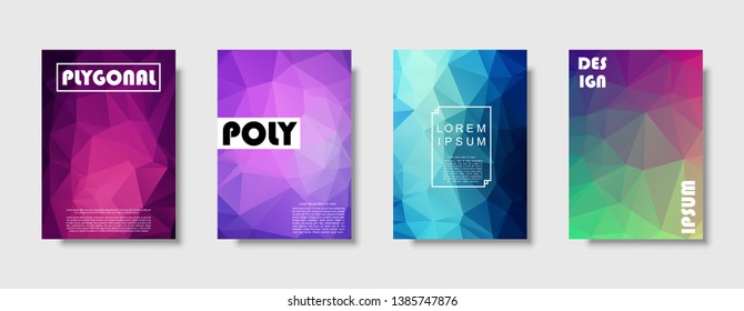 Triangle polygonal abstract background. Colorful gradient design. Low poly shape banner. Vector illustration
