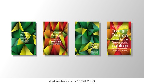Triangle polygonal abstract background. Colorful gradient design. Low poly shape banner. Vector illustration.