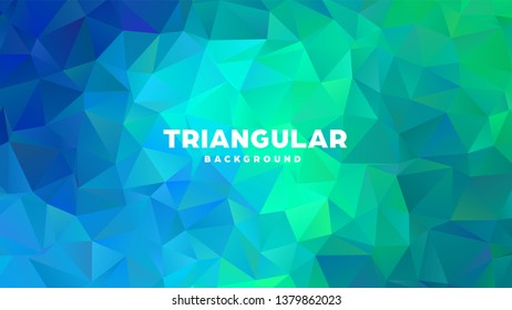 Triangle polygonal abstract geometric background. Colorful gradient design. Low poly shape banner. Vector illustration.