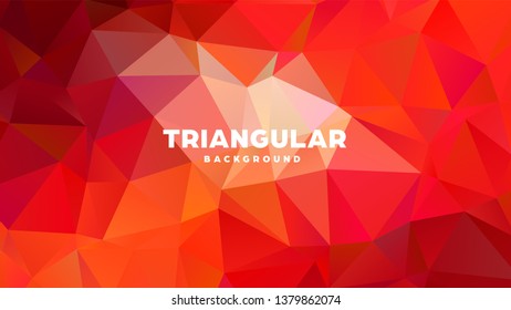 Triangle polygonal abstract geometric background. Colorful gradient design. Low poly shape banner. Vector illustration.