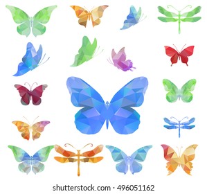 Triangle polygonal butterflies