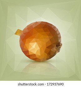 Triangle polygonal onion illustration.