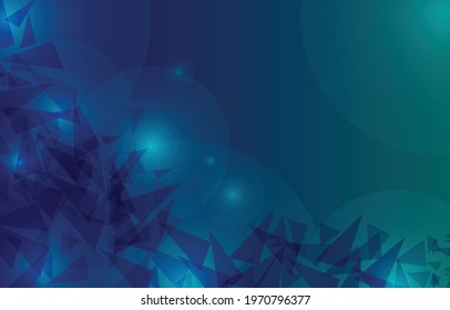 triangle polygonal shapes technology with dot on dark blue background. abstract futuristic Illustration Vector design digital social network connect concept.