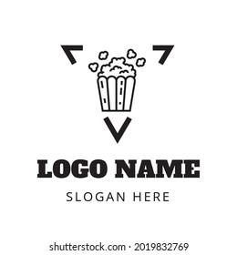 Triangle popcorn logo design template