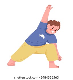 Triángulo Pose Ilustración de yoga Vector