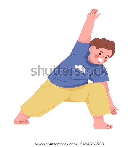 Triangle Pose Yoga Illustration vector