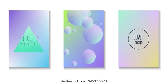 Triangle Poster. 3d Background. Grain Abstract Design. Cyberpunk Sphere Illustration. Violet Noise Gradient Set. Hologram Elements. Hipster Banner. Purple Triangle Poster
