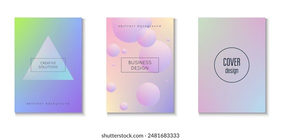 Triangle Poster. Geometric Galaxy Illustration. Astronaut Elegant Banner. 3d Design. Blue Minimal Set. Gradient Background. Digital Elements. Violet Triangle Poster