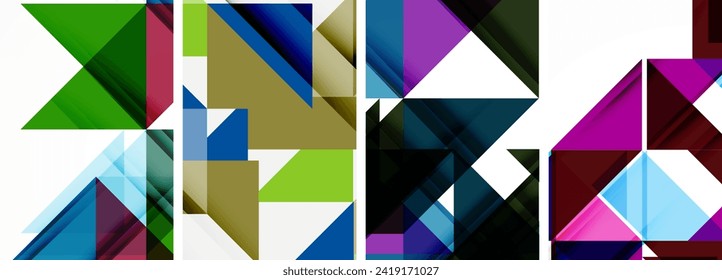 Triangle poster set for wallpaper, business card, cover, poster, banner, broschüre, header, website