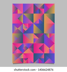 Triangle poster template - polygonal colorful abstract vector stationery background