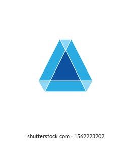 triangle poyginal mosaic clear logo vector