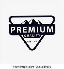 Triangle Premium Vintage Emblem Vector Design Illustration