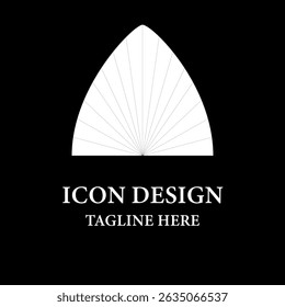 Triangle printed sunburst logo design